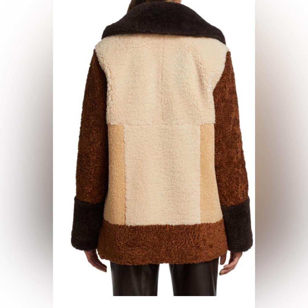 A.L.C. Stefan Sherpa Coat Color Block Teddy Coat … - image 2